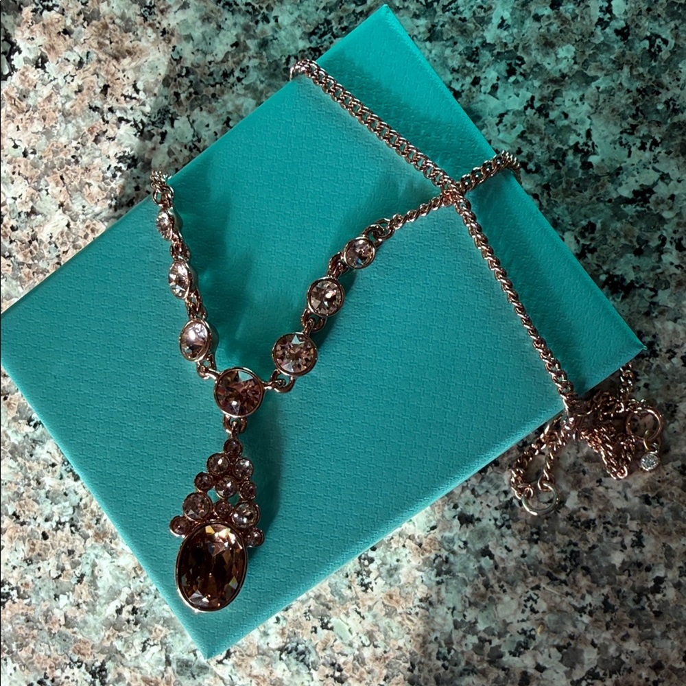 Rose gold diamond necklace